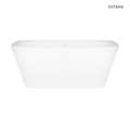 Oltens DELVA wanna wolnostojąca przyścienna 150x70 cm akrylowa owalna biały połysk 12018000