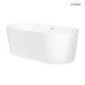 Oltens INGA wanna wolnostojąca 170x80 cm owalna akrylowa biały połysk 12004000