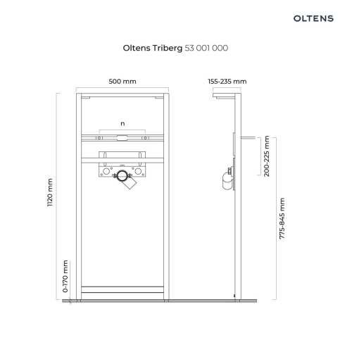 Oltens TRIBERG stelaż podtynkowy do bidetu 52001000