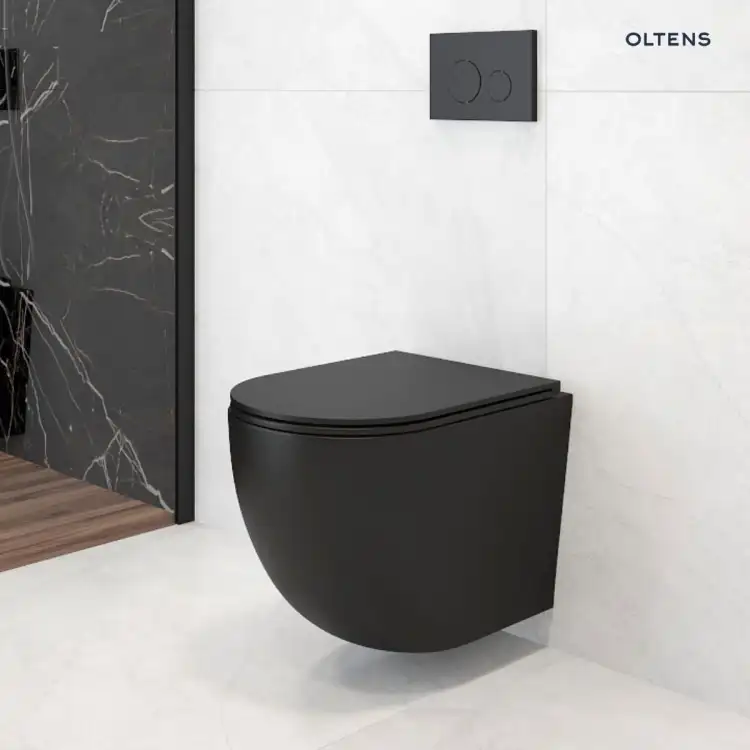 Oltens LULE przycisk spłukujący do WC czarny mat 57104300