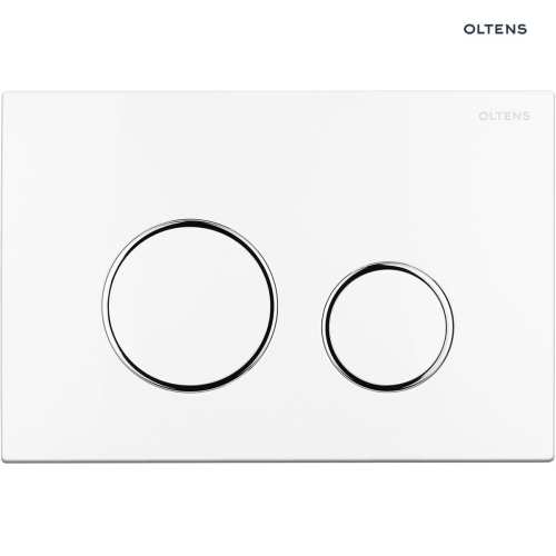 Oltens LULE przycisk spłukujący do WC biały/chrom/biały 57104000