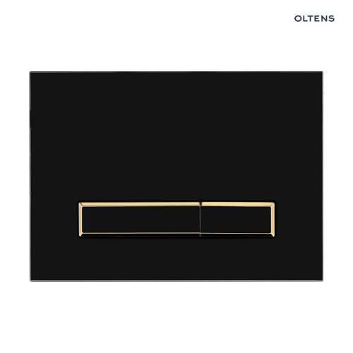 Oltens TORNE przycisk spłukujący do WC czarny mat/złoty mat/czarny mat 57105300