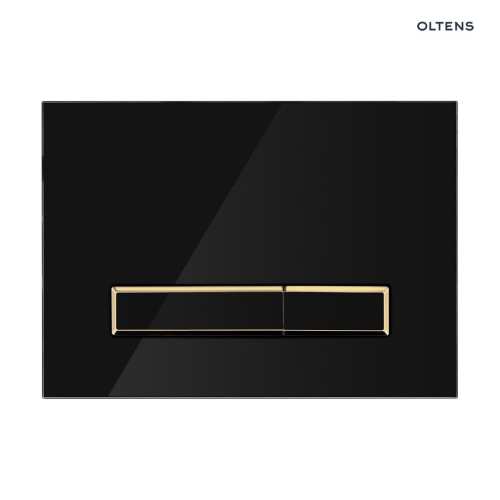 Oltens TORNE przycisk spłukujący do WC czarny/złoty mat/czarny 57202300