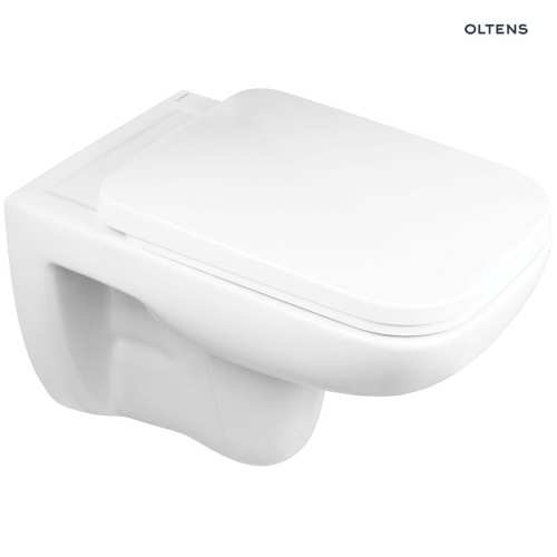 Oltens RIBBE miska WC wisząca PureRim z deską wolnoopadającą biała 42010000