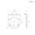 Oltens HAMNES Kort miska WC wisząca PureRim z deską wolnoopadającą biały 42020000