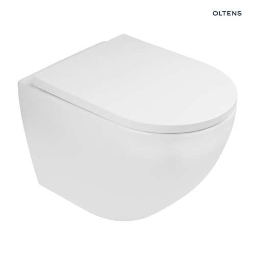 Oltens HAMNES Kort miska WC wisząca PureRim z deską wolnoopadającą 42014000