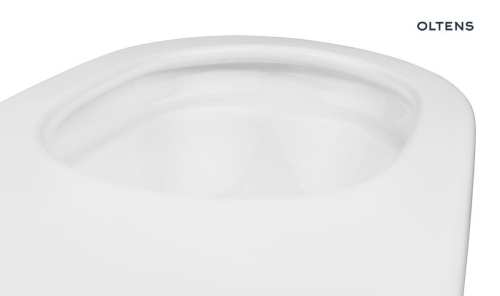 Oltens HAMNES Kort miska WC wisząca PureRim z deską wolnoopadającą Slim 42012000