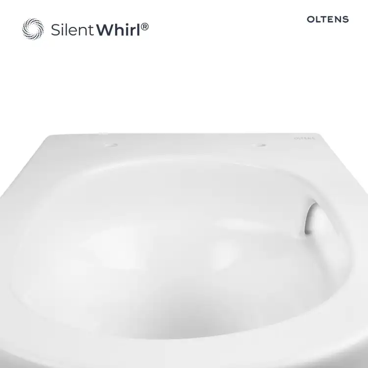 Oltens HAMNES Stille miska WC wisząca PureRim z deską wolnoopadającą biały 42023000
