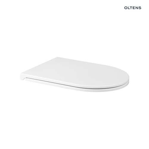 Oltens HAMNES Stille miska WC wisząca PureRim z deską wolnoopadającą Ovan Slim biały 42022000