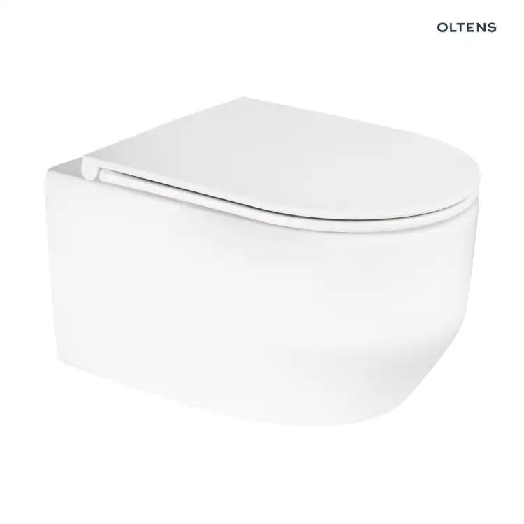Oltens HOLSTED miska WC wisząca PureRim z deską wolnoopadająca biały 42017000