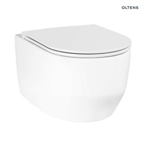 Oltens HOLSTED miska WC wisząca PureRim z deską wolnoopadająca biały 42017000
