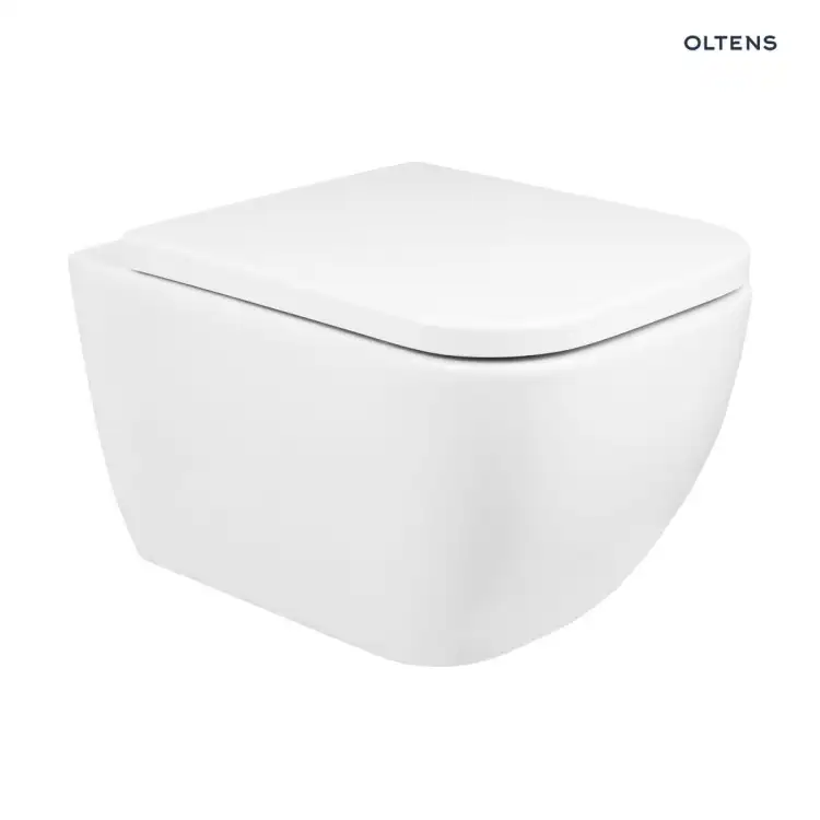 Oltens VERNAL miska WC wisząca PureRim z powłoką SmartClean z deską wolnoopadającą Slim 42507000