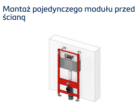 Tece BASE stelaż WC + wsporniki h-112 9400407
