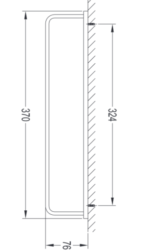 Omnires DARLING wieszak na ręcznik 37 cm czarny DA70230BL
