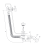 OMNIRES Syfon wannowy przelewowo - odpływowy Chrom TK104-PLUS-3.01+64-SCR