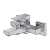 Omnires Parma bateria wannowa ścienna chrom PM7430CR