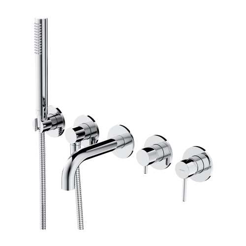 Omnires Y bateria wannowa 5-otworowa podtynkowa wylewka 16 cm chrom Y1237/1SCR