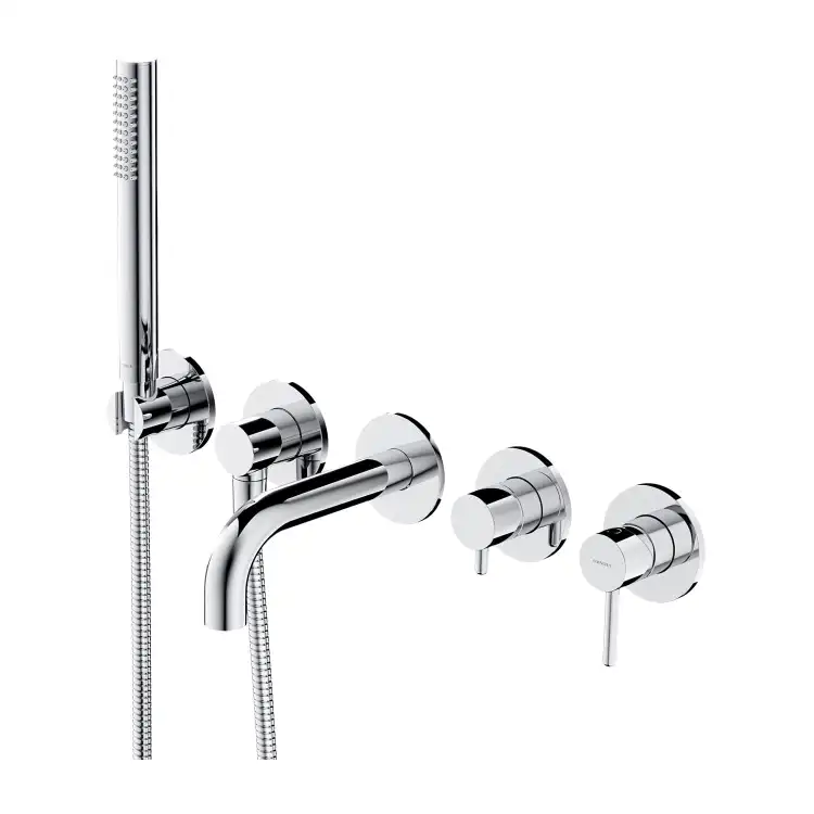 Omnires Y bateria wannowa 5-otworowa podtynkowa wylewka 16 cm chrom Y1237/1SCR