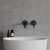 Omnires Y bateria umywalkowa podtynkowa 200 mm czarna Y1215HLBL