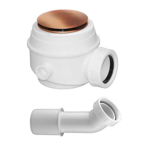 OMNIRES Syfon wannowy/brodzikowy fi 52 mm miedź szczotkowana WB01XCPB