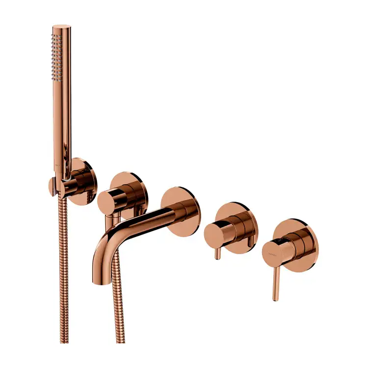 Omnires Y bateria wannowa 5-otworowa podtynkowa wylewka 160 mm miedź połysk Y1237/1SCP