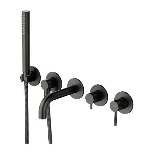 Omnires Y bateria wannowa 5-otworowa podtynkowa wylewka 160 mm grafit Y1237/1SGR