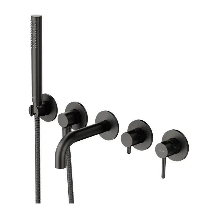 Omnires Y bateria wannowa 5-otworowa podtynkowa wylewka 160 mm grafit Y1237/1SGR