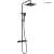 Oltens ATRAN (S) system prysznicowy natynkowy z termostatem czarny mat 36501300