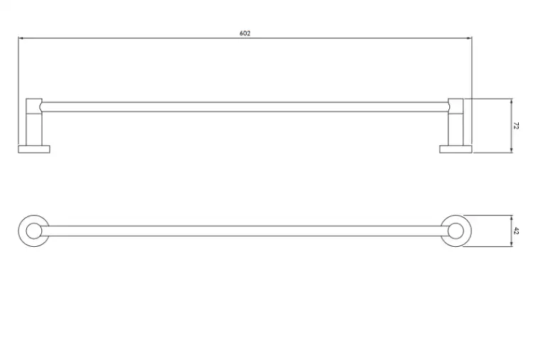 Omnires MODERN PROJECT wieszak na ręcznik 60 cm złoto połysk MP60216GL