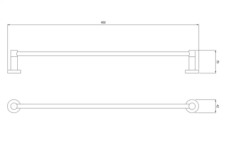 Omnires MODERN PROJECT wieszak na ręcznik 40 cm złoto połysk MP60214GL