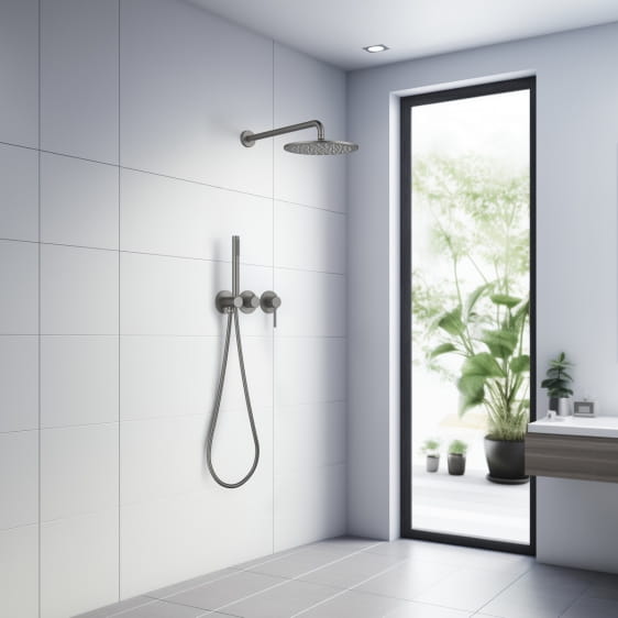 Blue Water BOSTON system prysznicowy z deszczownicą grafit BOS-ZKP.350