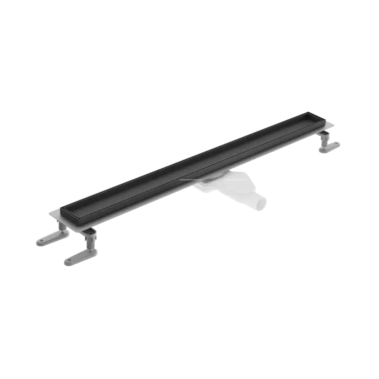 Excellent STILIO 60 cm odpływ liniowy z rusztem do wypełnienia płytką czarny mat