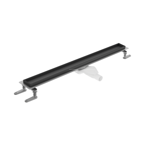 Excellent STILIO 90 cm odpływ liniowy z rusztem do wypełnienia płytką czarny mat