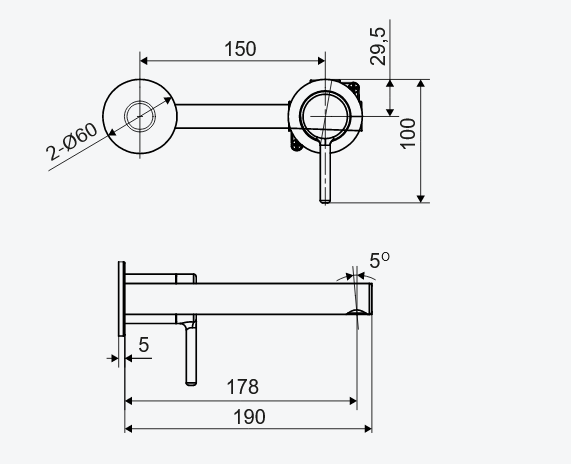 Excellent Pi bateria umywalkowa podtynkowa czarny mat AREX.1214BL