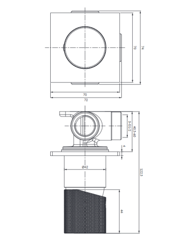 Omnires CONTOUR bateria natryskowa miedź szczotkowana CT8045CPB