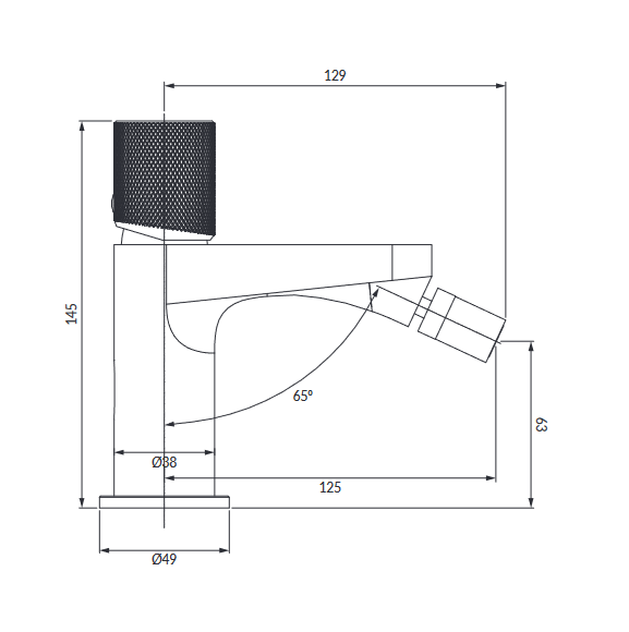 Omnires CONTOUR bateria bidetowamiedź szczotkowana CT8020CPB