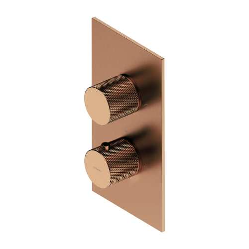 Omnires CONTOUR termostatyczny system prysznicowy podtynkowy miedź szczotkowana SYSCT11CPB