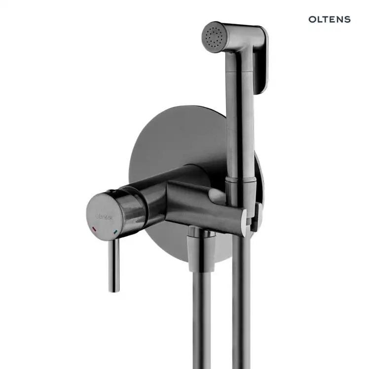 Oltens MOLLE bateria bidetowa podtynkowa grafit 31100400