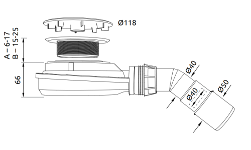 Radaway TURBOFLOW syfon brodzikowy fi 90 TBXS