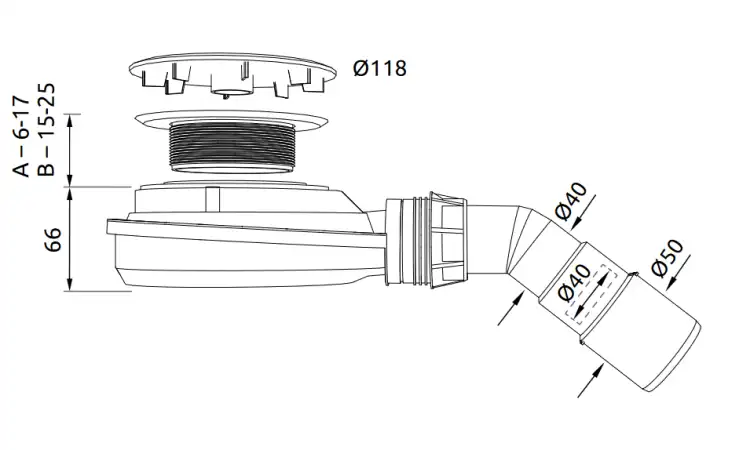 Radaway TURBOFLOW syfon brodzikowy fi 90 TBXS