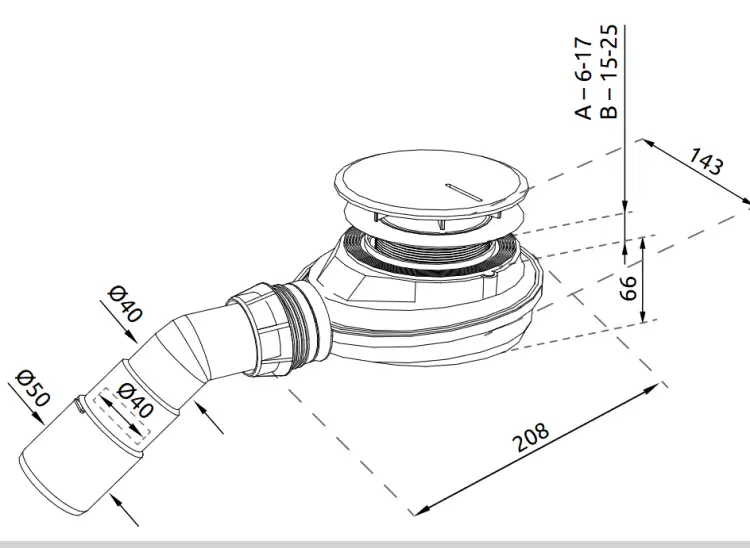 Radaway TURBOFLOW syfon brodzikowy fi 90 TBXS