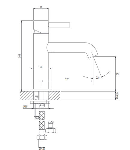 Omnires Y bateria umywalkowa 16,2 cm chrom Y1210NCR