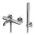 Omnires Y bateria wannowa kpl. miedź chrom Y1231CR