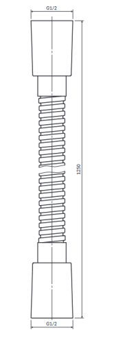 Omnires wąż prysznicowy 125 cm miedź połysk 022-XCP