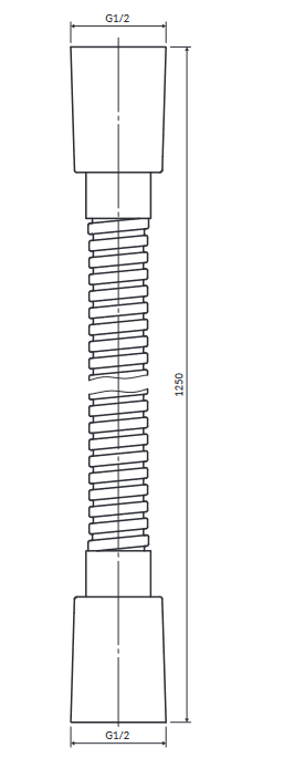 Omnires wąż prysznicowy 125 cm miedź połysk 022-XCP
