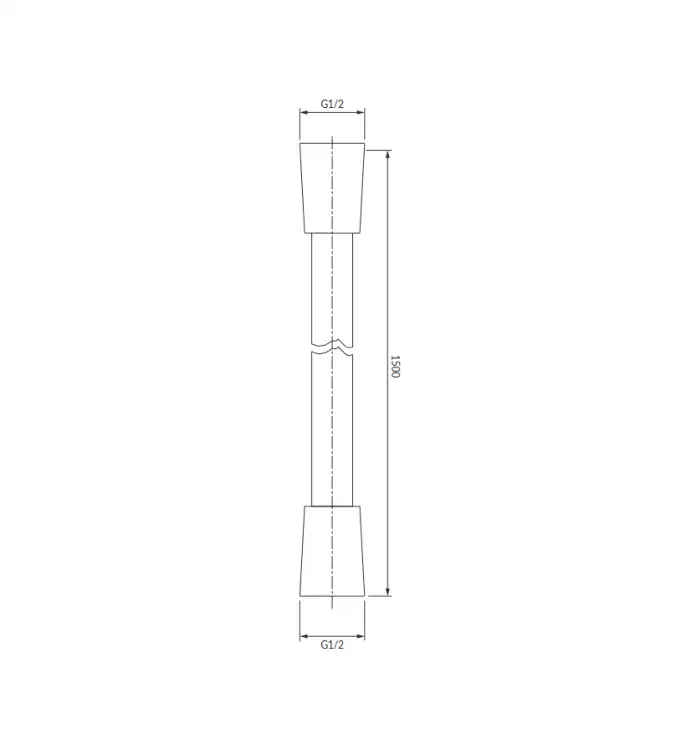 Omnires wąż prysznicowy 125 cm czarny mat 022-XBL