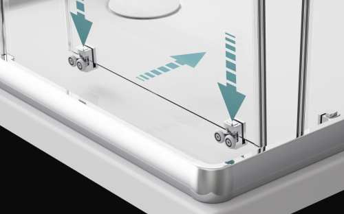 Radaway PREMIUM PLUS A 80x80 kabina półokrągła drzwi suwane 30413-01-01N