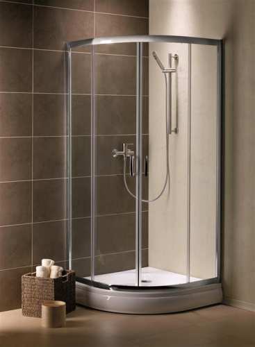 Radaway PREMIUM PLUS A 80x80 kabina półokrągła drzwi suwane 30413-01-01N