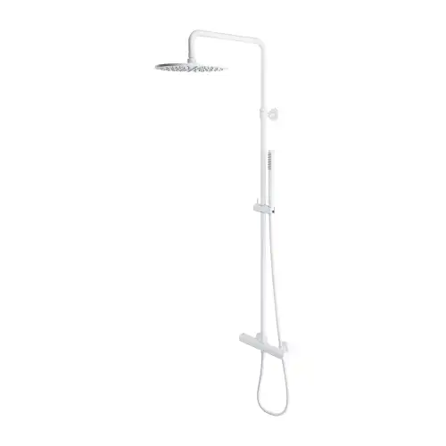 Omnires Y system prysznicowy termostatyczny natynkowy biały mat Y1244SUWM