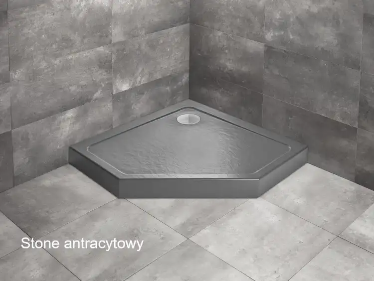 Radaway DOROS PT COMPACT brodzik z obudową stone antracytowy